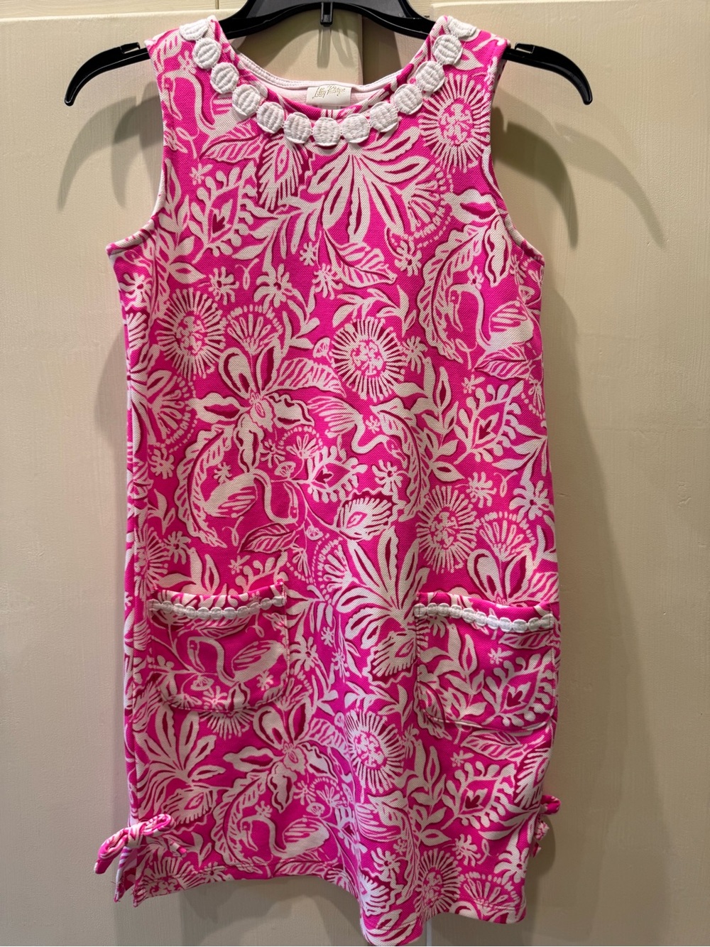 Lilly Pulitzer Hot Pink & White Floral Shift Dress